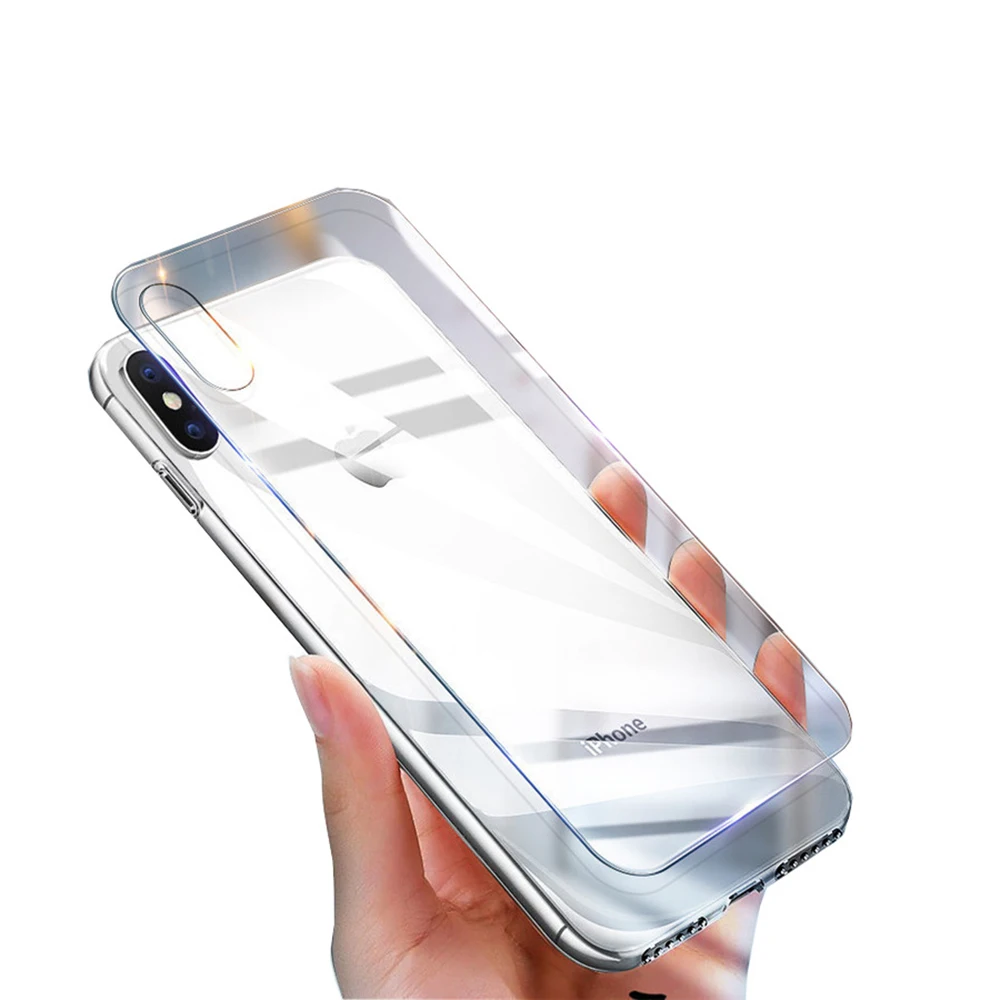 Закаленное защитное стекло для задней панели экрана iPhone X XR XS Max взрывозащищенный