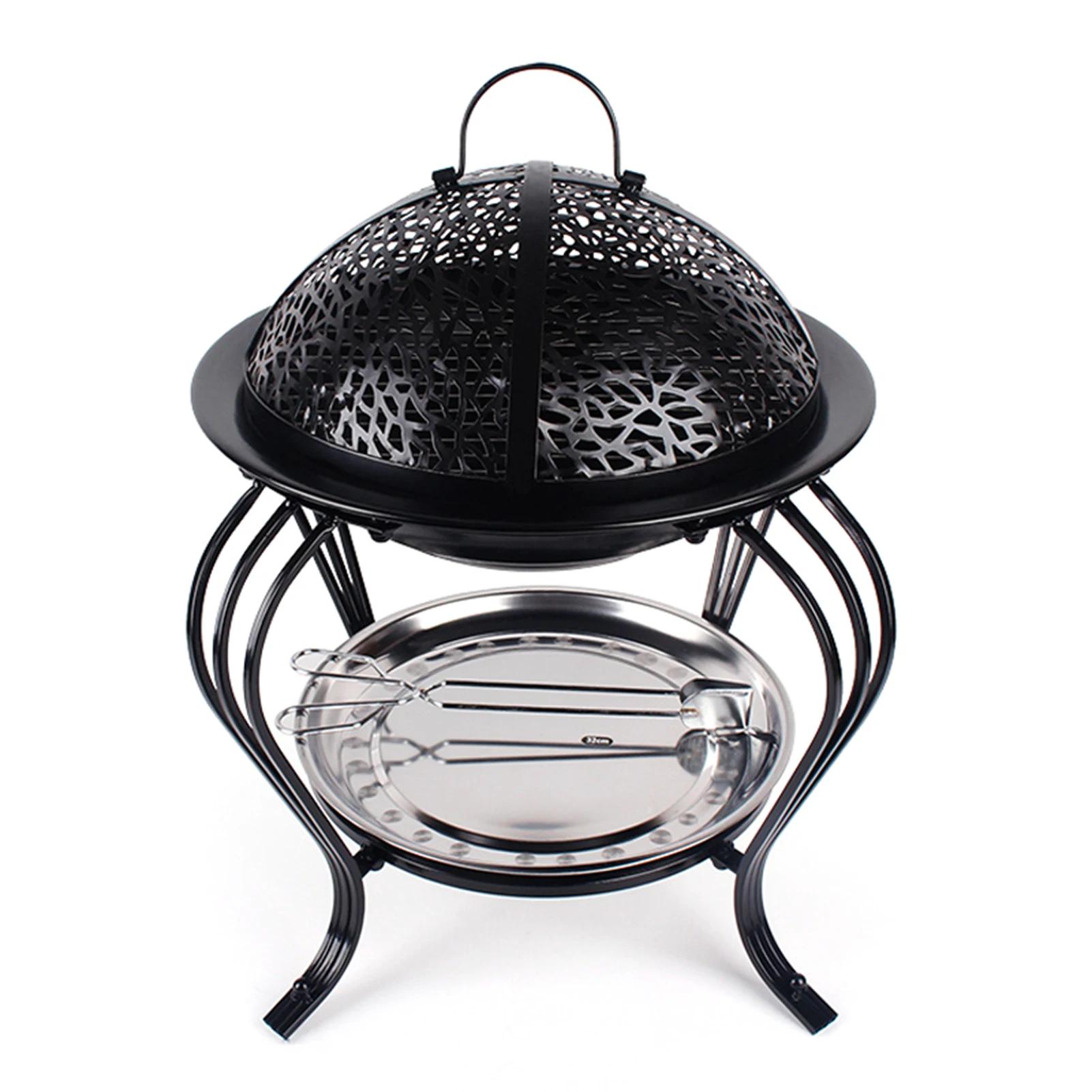 

Household Bbq Grill Detachable Barbecue Grill Frame Barbecue Grill Field Grill Brazier Round Pot CANQ889