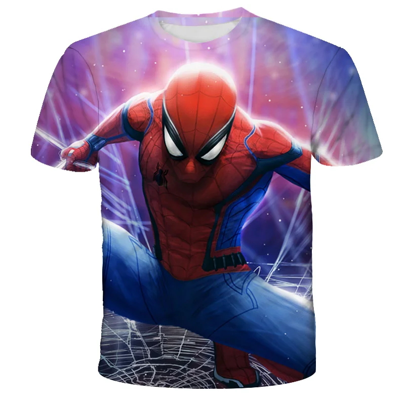 

Футболка Mαrvel- Spidermαn, детская одежда для мальчиков, летние топы с коротким рукавом для девочек, футболки, детская одежда, рубашки для подрост...