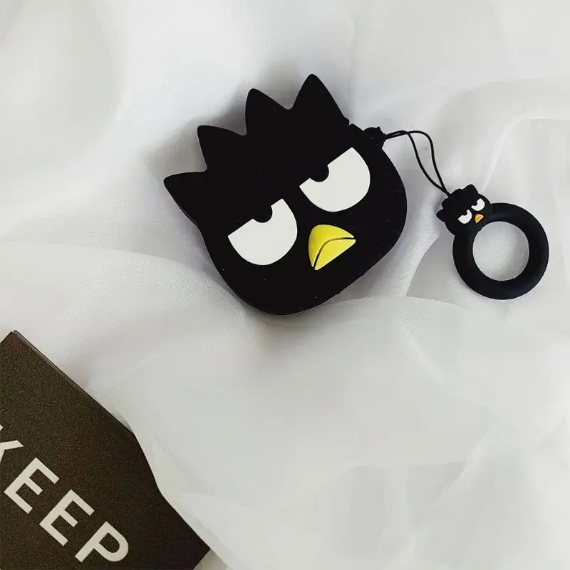 Fashion Crow Pattern Soft Silicone Protective Cover Shockproof Case Skin with Lanyard for Airpods 1/2 Charging Box Accessories |
