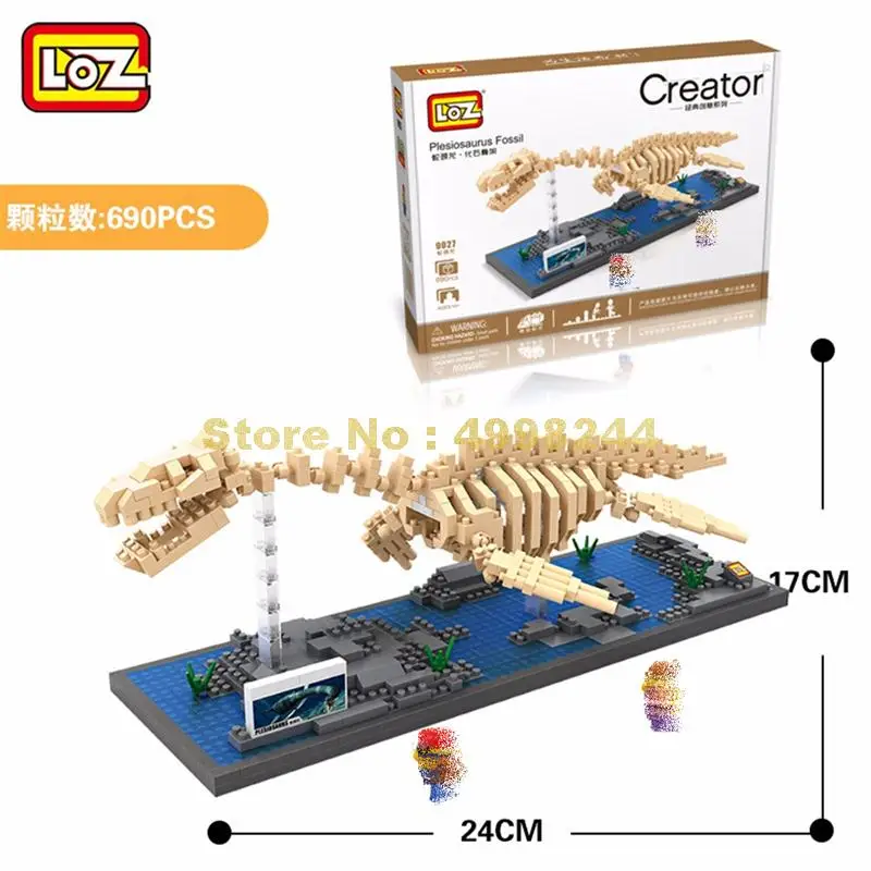 Динозавр fossil тираннозавр рекс Велоцираптор Трицератопс череп Юрского периода Скелет строительный блок 8 фигурок Кирпичи Игрушка