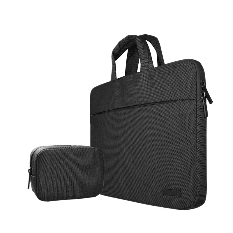 Black with small bag 1" 14" 1" чехол для ноутбука, мягкая сумка для ноутбука Dell lenovo Toshiba hp ASUS acer 11 12 дюймов 15,6 дюймов, мужской чехол для переноски - Цвет: Black with small bag