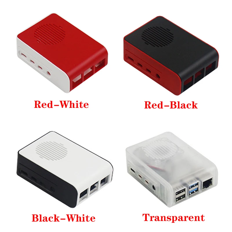 Raspberry Pi 4 Чехол защитный ABS чехол коробка корпус с бликами цветной вентилятор
