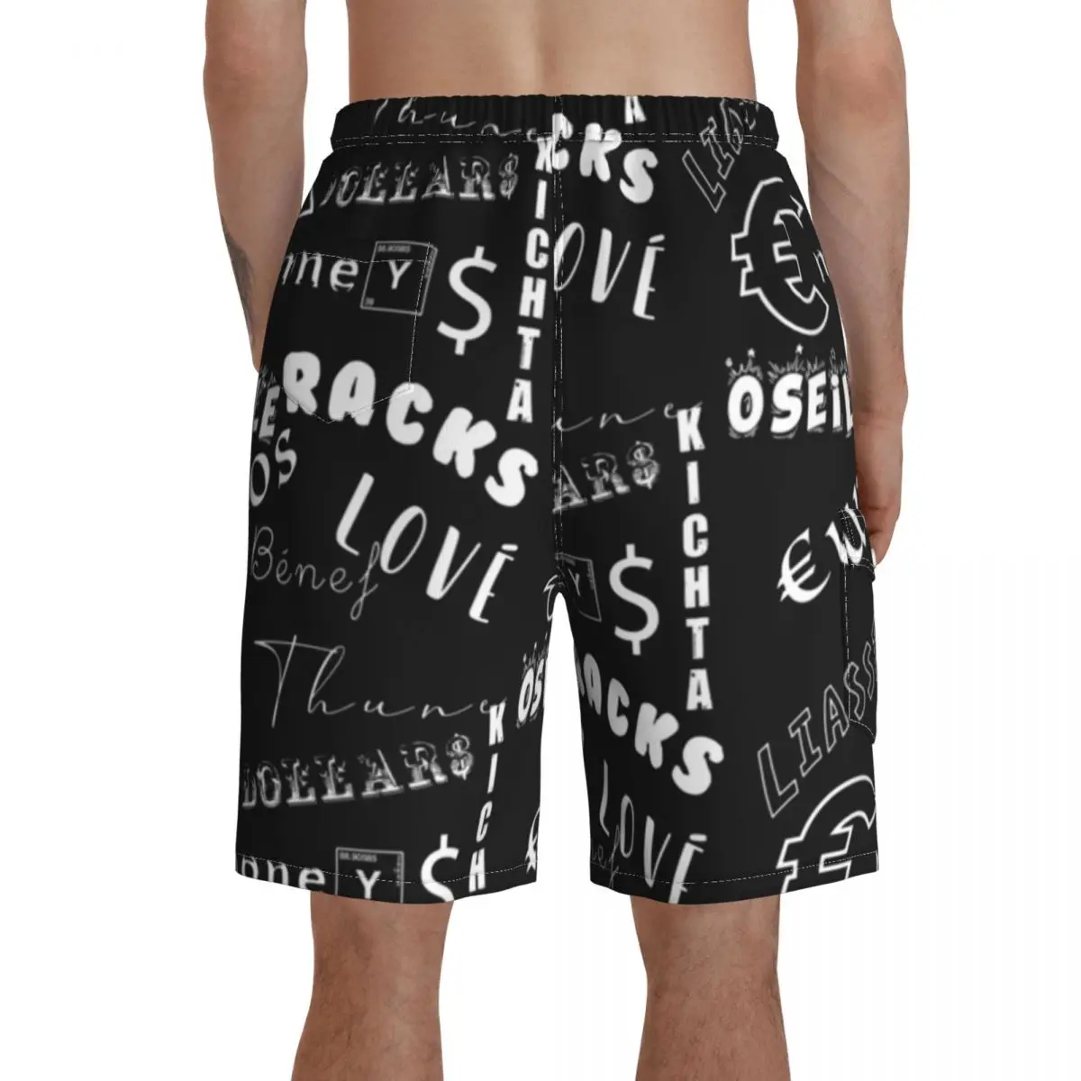 

Money Board Shorts Polyester Swimming Trunks Bathing Funny Men Swim Trunks