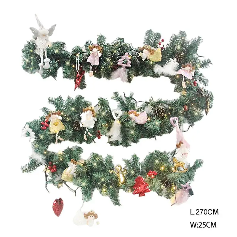

Рождественская искусственная гирлянда со светодиодными огнями, 2,7 м