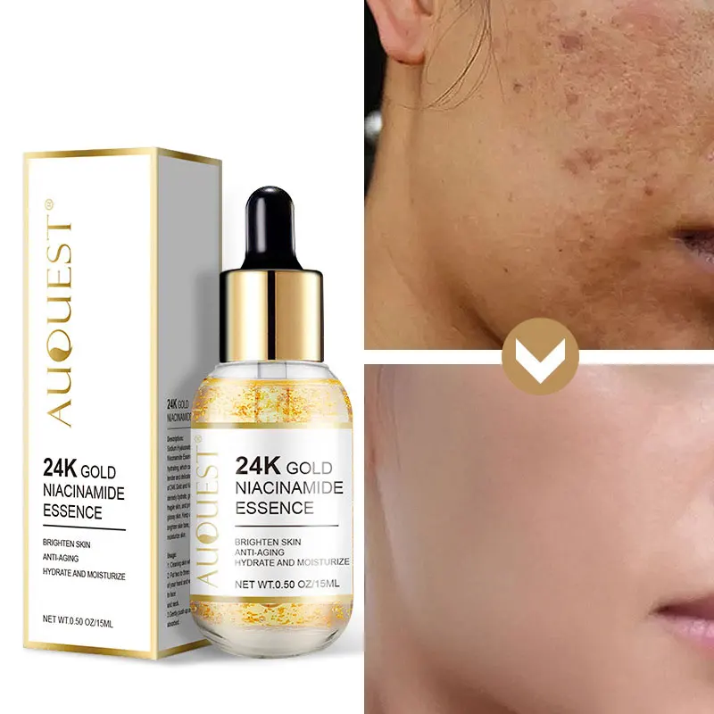 

AUQUEST 24k Gold Face Serum Hyaluronic Acid Serum Moisturizer Brightening Essence Anti Aging Anti Wrinkle Firming Face Skin Care