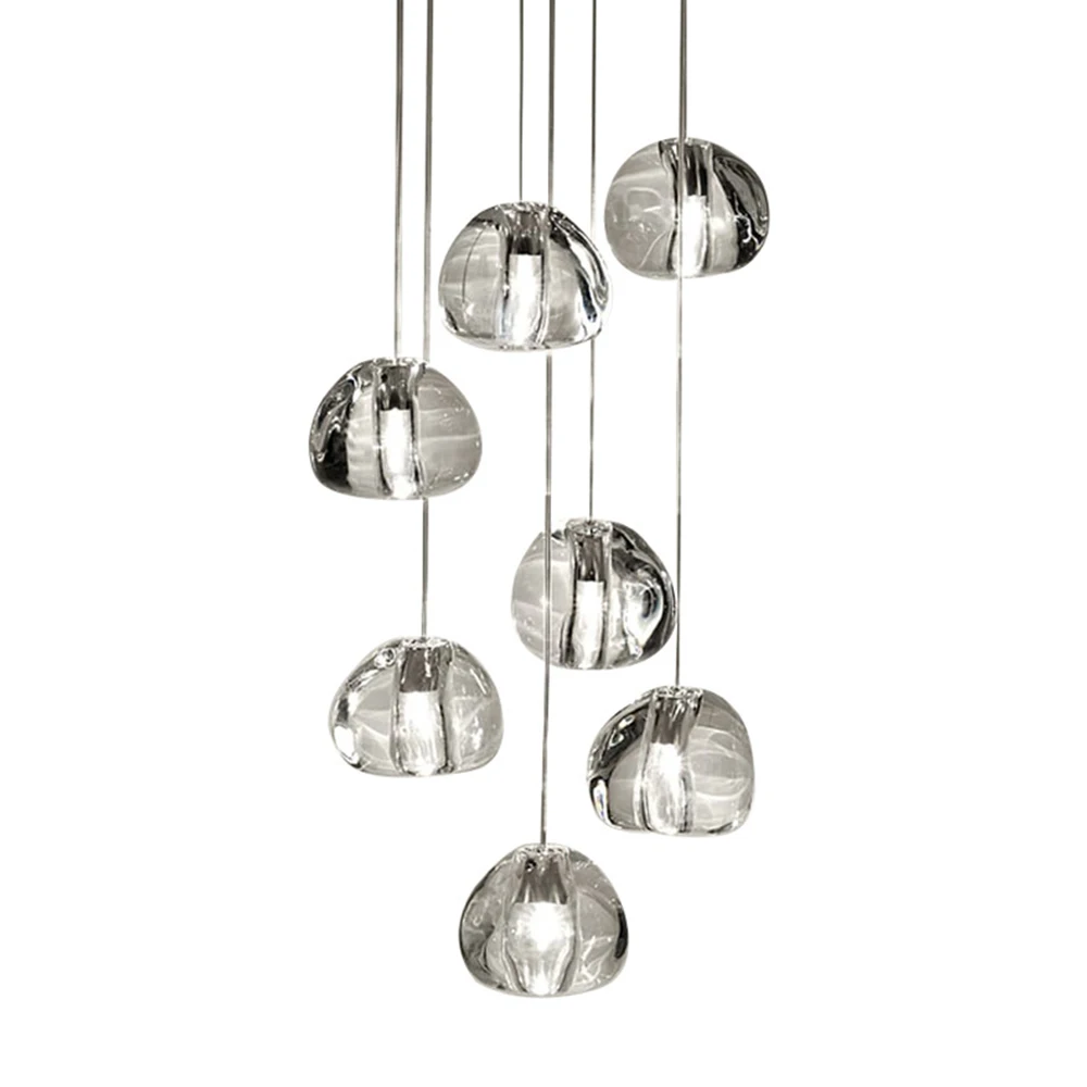 Хрустальные люстры освещение Лофт Подвесная лампа лестница современная