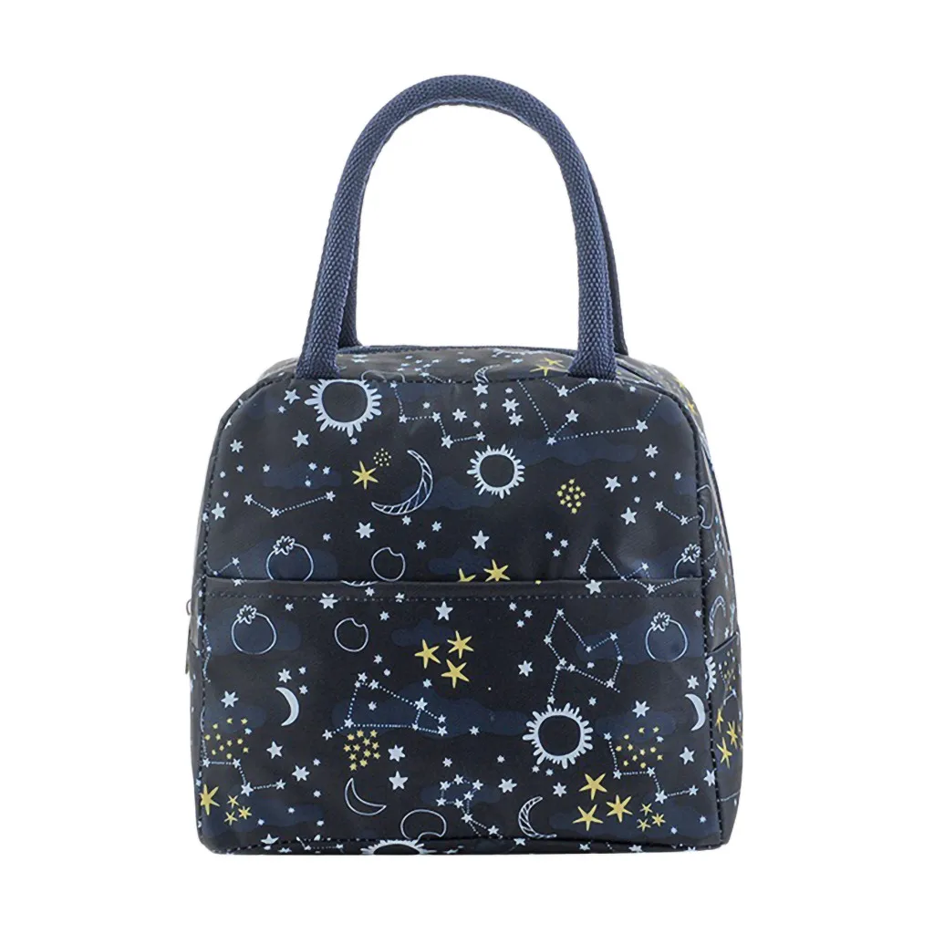 Сумка для еды bolsa termica, модная сумка для обеда, портативная, водонепроницаемая, толщина, для пикника, школы, офиса, с цветочным принтом, d90814