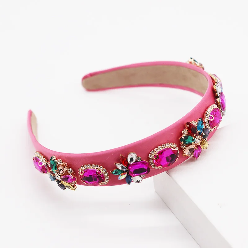 

Europe and America Baroque-Style Hair Bands Women's Color Man-made Diamond Geometry Versatile Street Snap Party Hair Accessories