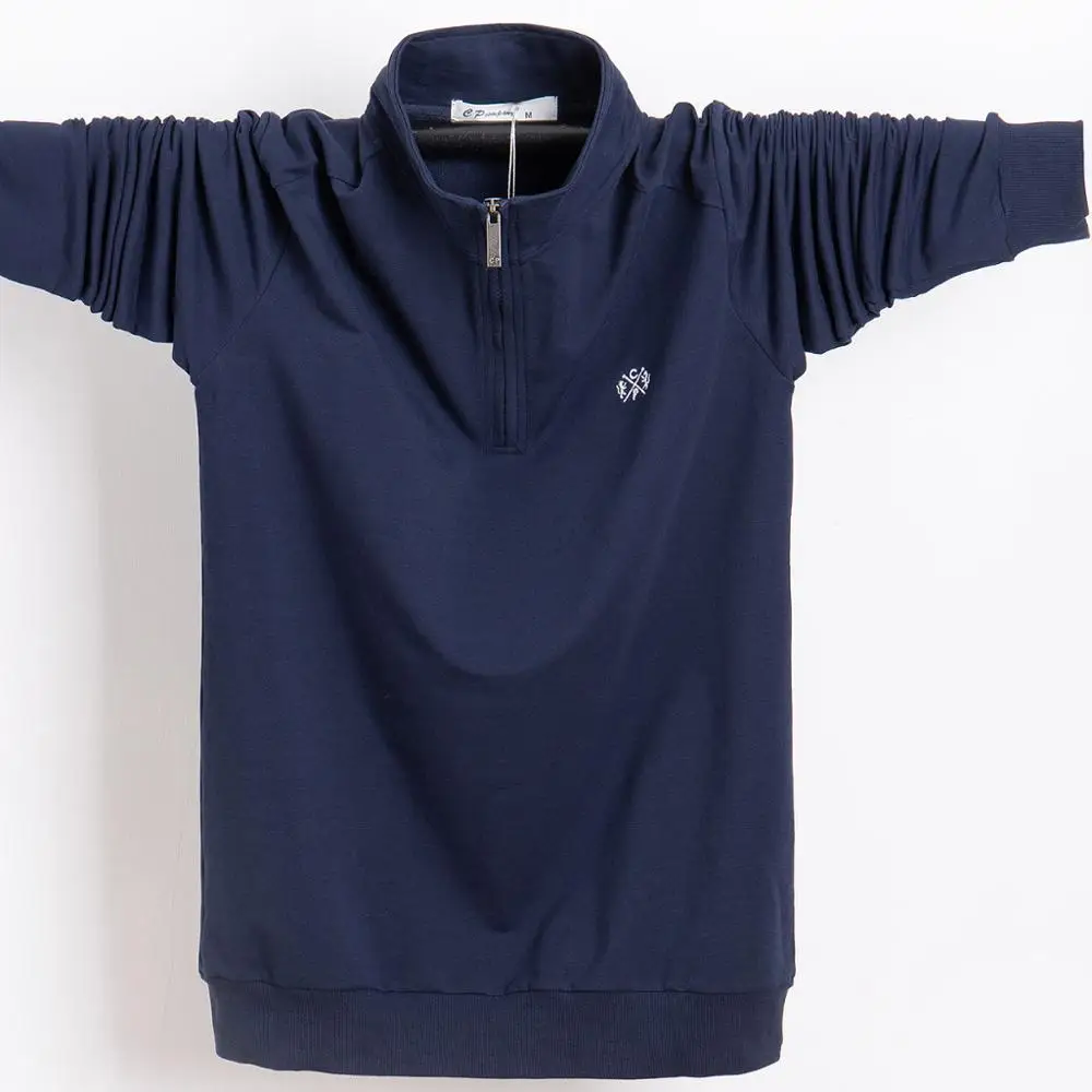 Рубашка поло мужская из чистого хлопка деловая Повседневная Блузка с длинным