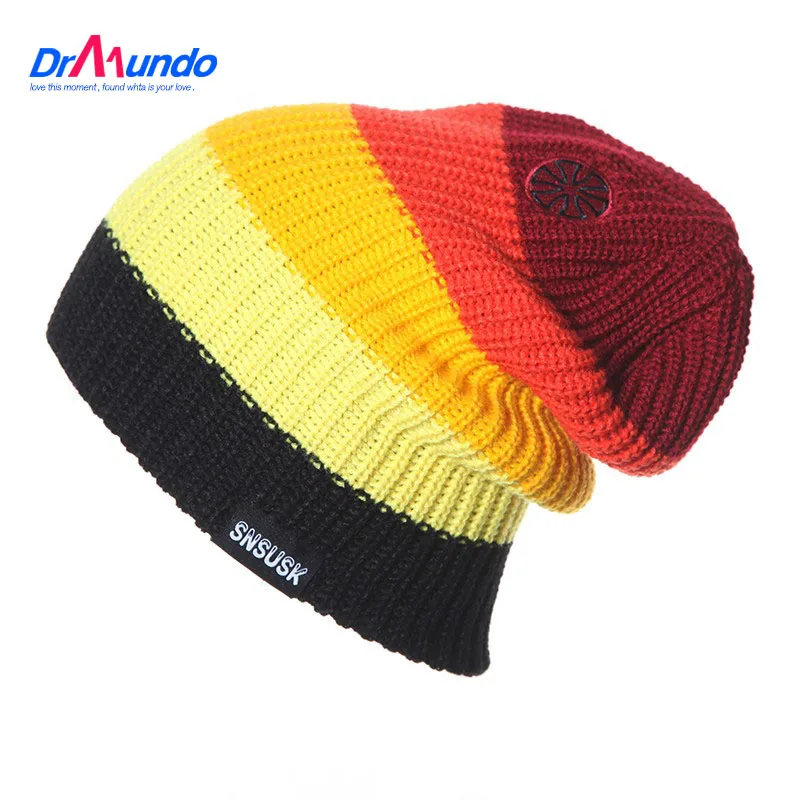 Для мужчин женщин теплая Кепки s зимние Шапки Вязание Катание на коньках череп
