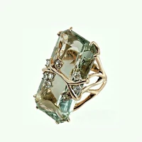 Модные прямоугольные прозрачные циркониевые роскошные кольца юбилейные обручальные украшения для женщин модные кольца