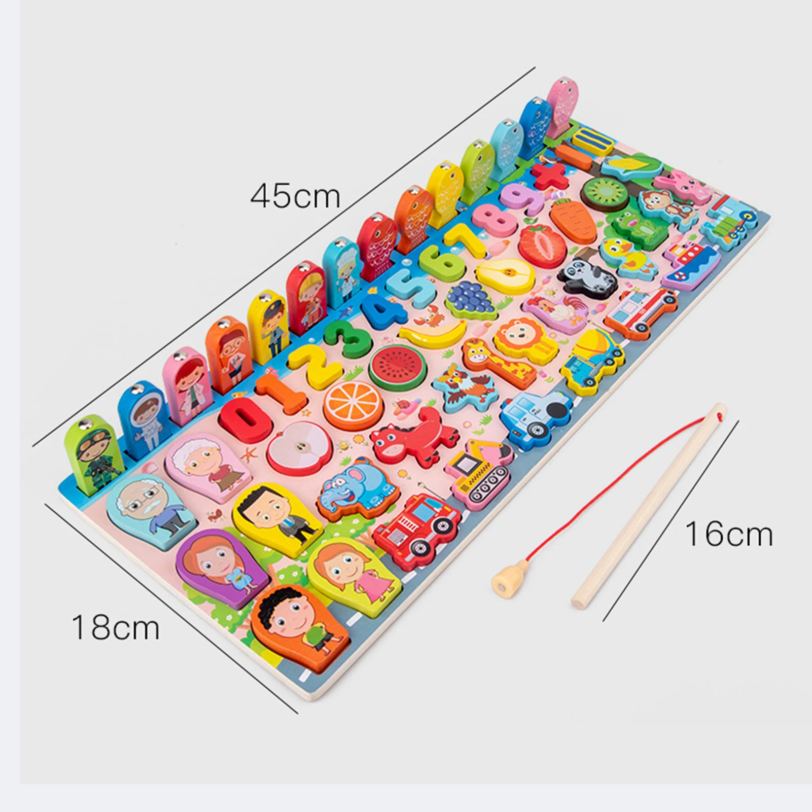 

Early Education Toy Digital Shape Match Gift Wooden Count Numbers Matching Board for Kid Parent-child Interactive Education Game