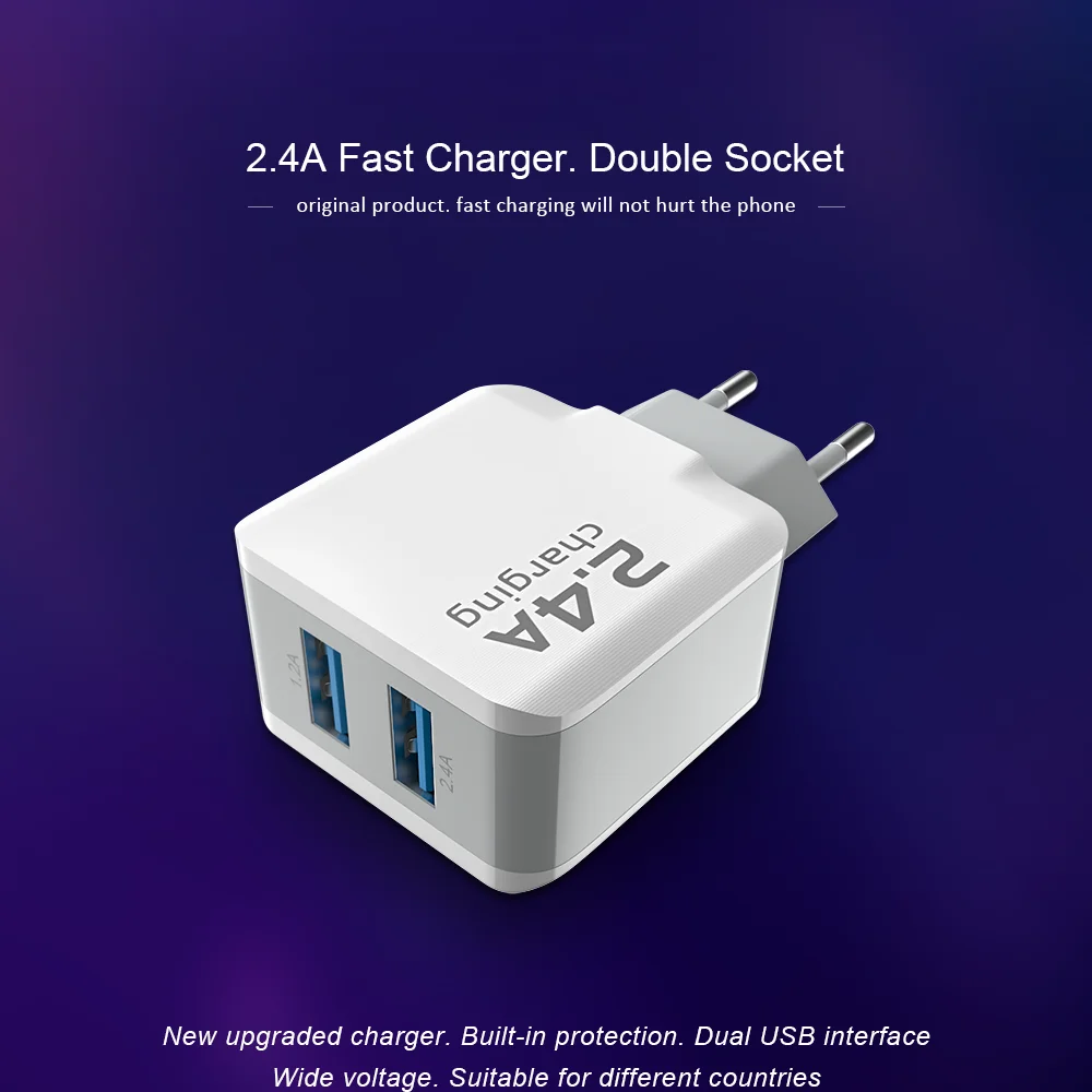 CBAOOO EU 5V 2.4A USB зарядное устройство для iPhone X 8 7 iPad быстрое настенное зарядное устройство ЕС адаптер для samsung S9 Xiaomi Mi 8 зарядное устройство для мобильного телефона