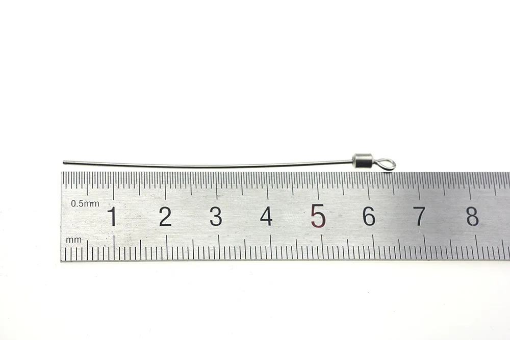 20pc Hard Steel Wire Long Pole Fishing Swivel 6.5cm brass Barrel Rolling Connector Earthworm needle DIY Accessories tackle tool |