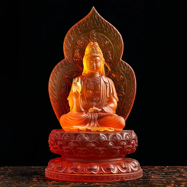 

Скульптура Liuli статуя Гуаньинь Будды, искусственные поделки, домашний Лофт, аксессуары для украшения гостиной, статуя Будды