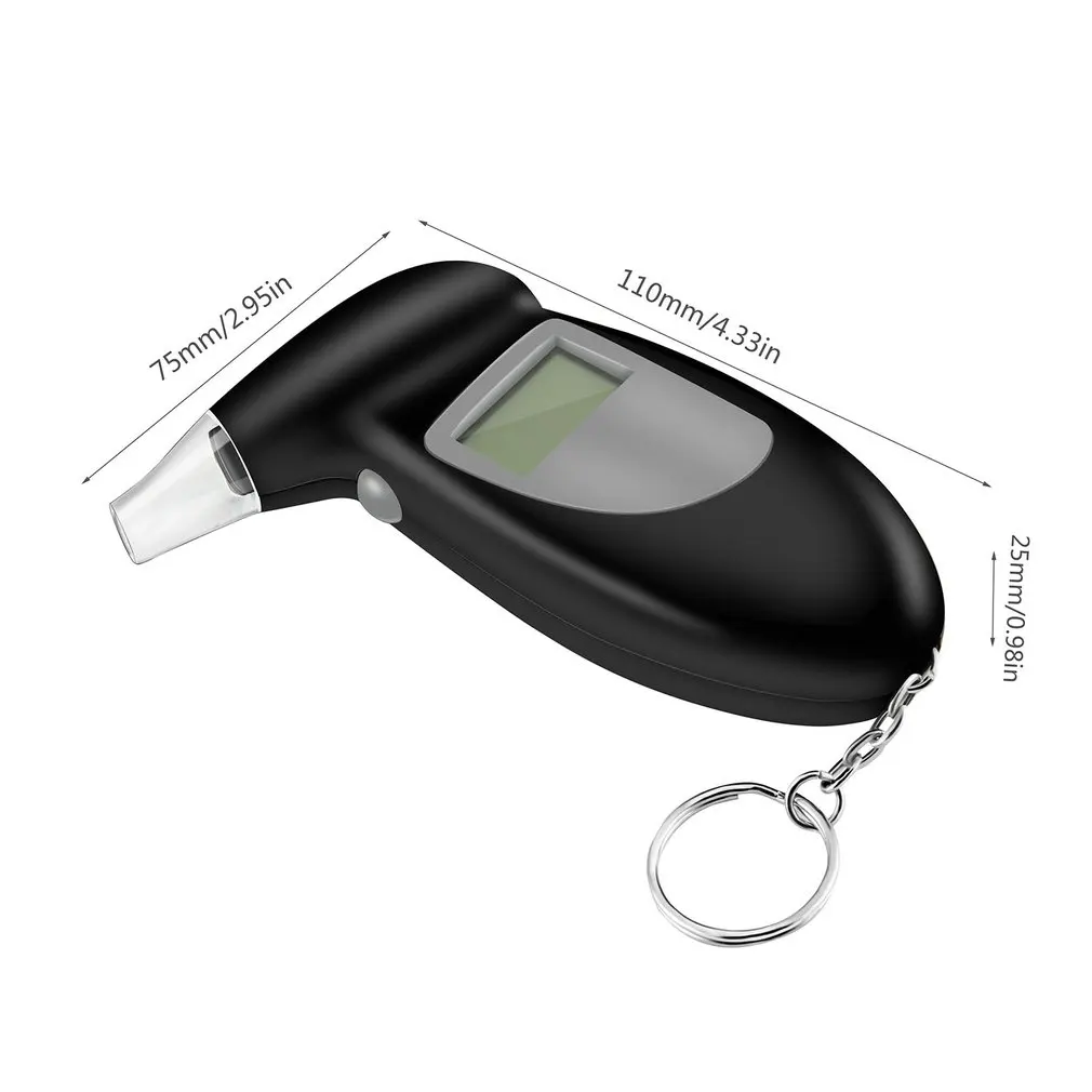

Digital Alcohol Breath Tester Analyzer Detector Test Keychain Breathalizer Breathalyser Device LCD Display