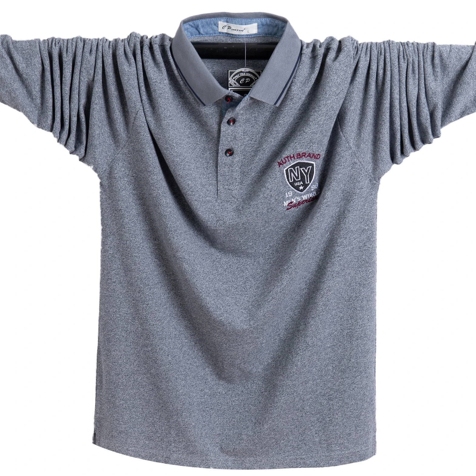 Новинка 2020 мужская рубашка Поло хлопок Осень-зима удобная приталенная длинные