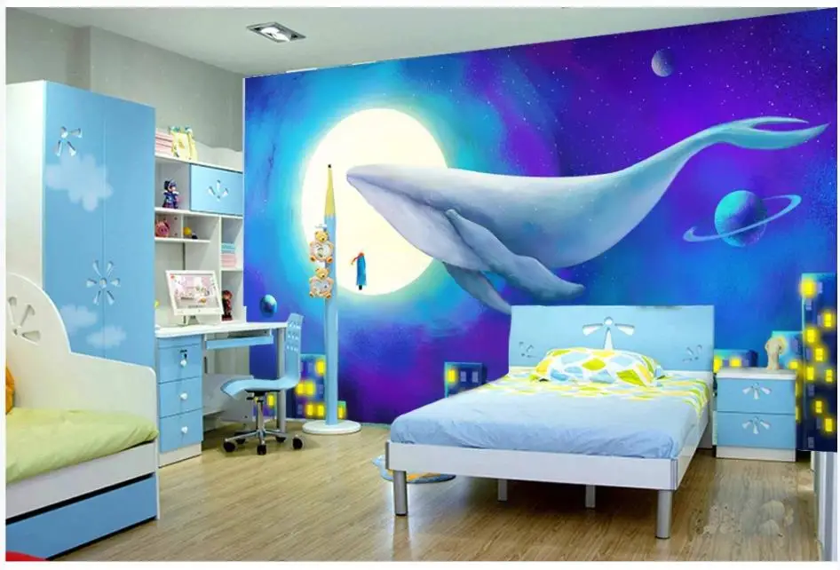 Пользовательские фото обои для стен 3 d ручная роспись Звездный дельфин рыба