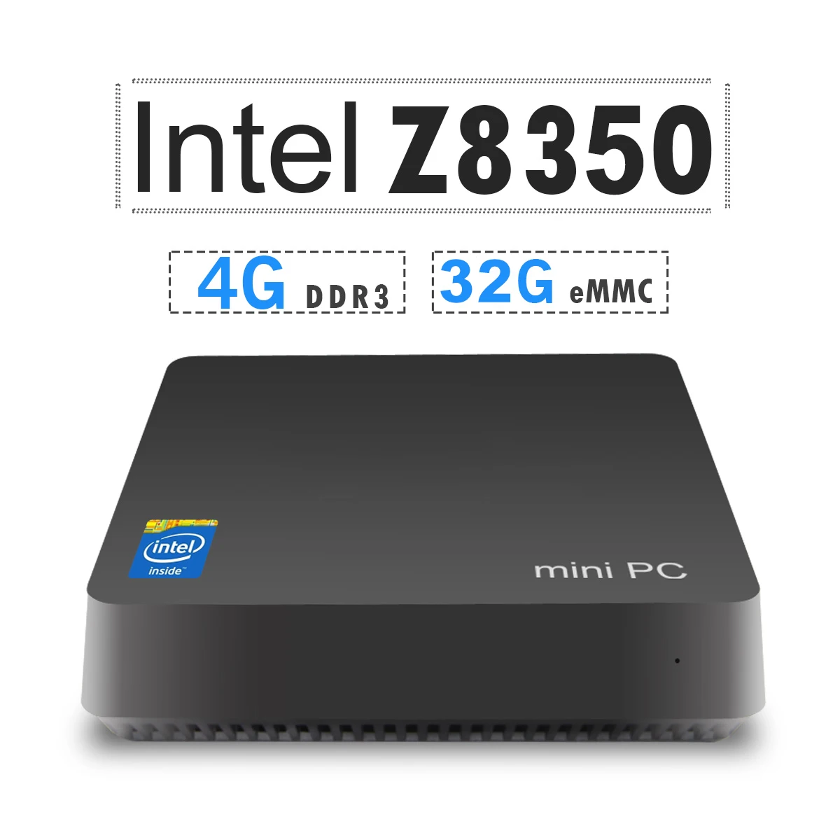 Мини-ПК T11 с ОС Windows 10 процессор Intel Atom Z8350 4 Гб ОЗУ 64 ПЗУ карманный ПК Двойной Wi-Fi H.265