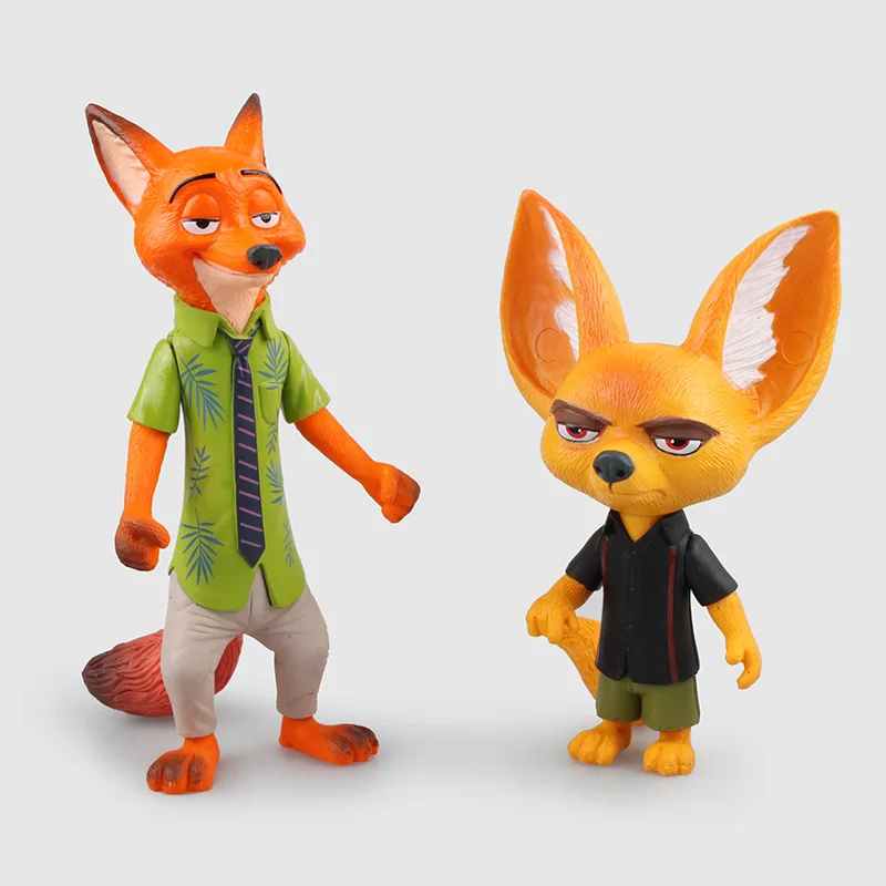 6pcs/lot Action Figure Nick Fox Judy Rabbit Hopps Bogo PVC 12cm Zootopia Zootropolis Cartoon Gifts Toys Dolls Collectible Model | Игрушки и