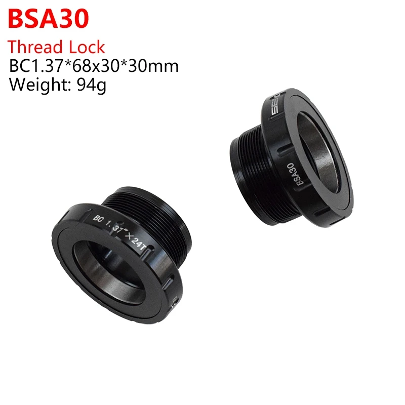 BSA 30x30 BB30 PF30 BB386 BSA 30 24 22 мм Нижний Кронштейн велосипед BB запчасти, подшипник 68 73 мм центральная ось дорога MTB набор игрушек для SHIMANO SRAM - Цвет: BSA 30x30