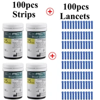 200pcs diabetic test strips lancets for blood sugar monitor glucometer diabetes glucose meter medical accessories health care