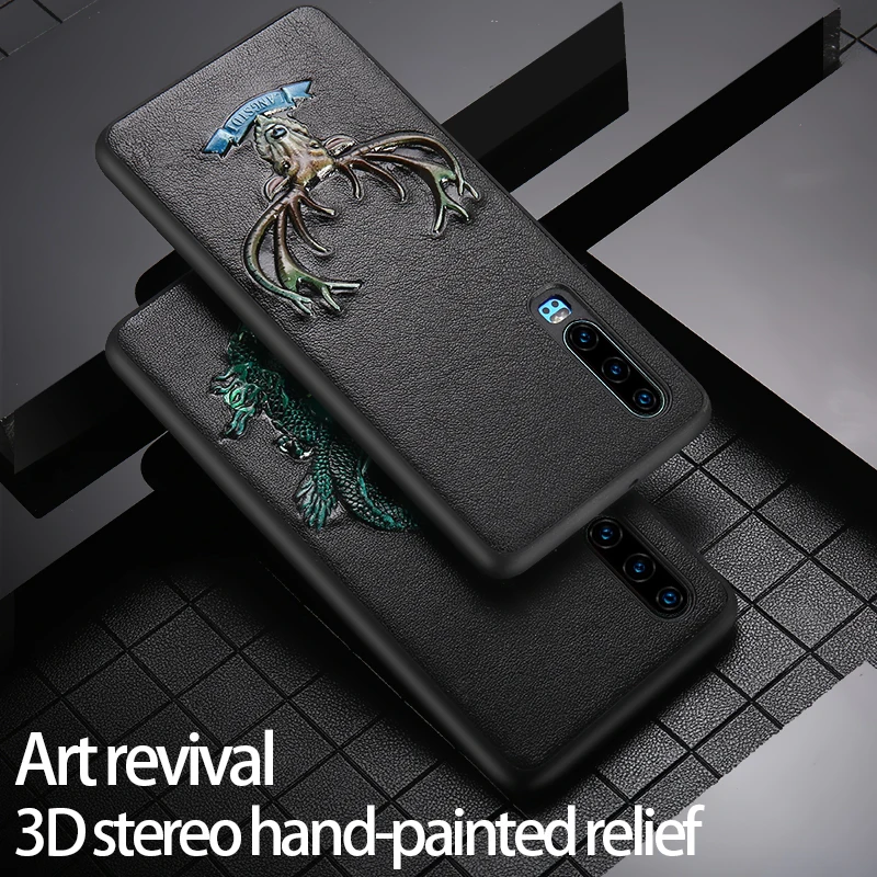 Новый чехол LANGSIDI из натуральной кожи для телефона Huawei P30 P20 PRO mate 30 Оригинальный 3D
