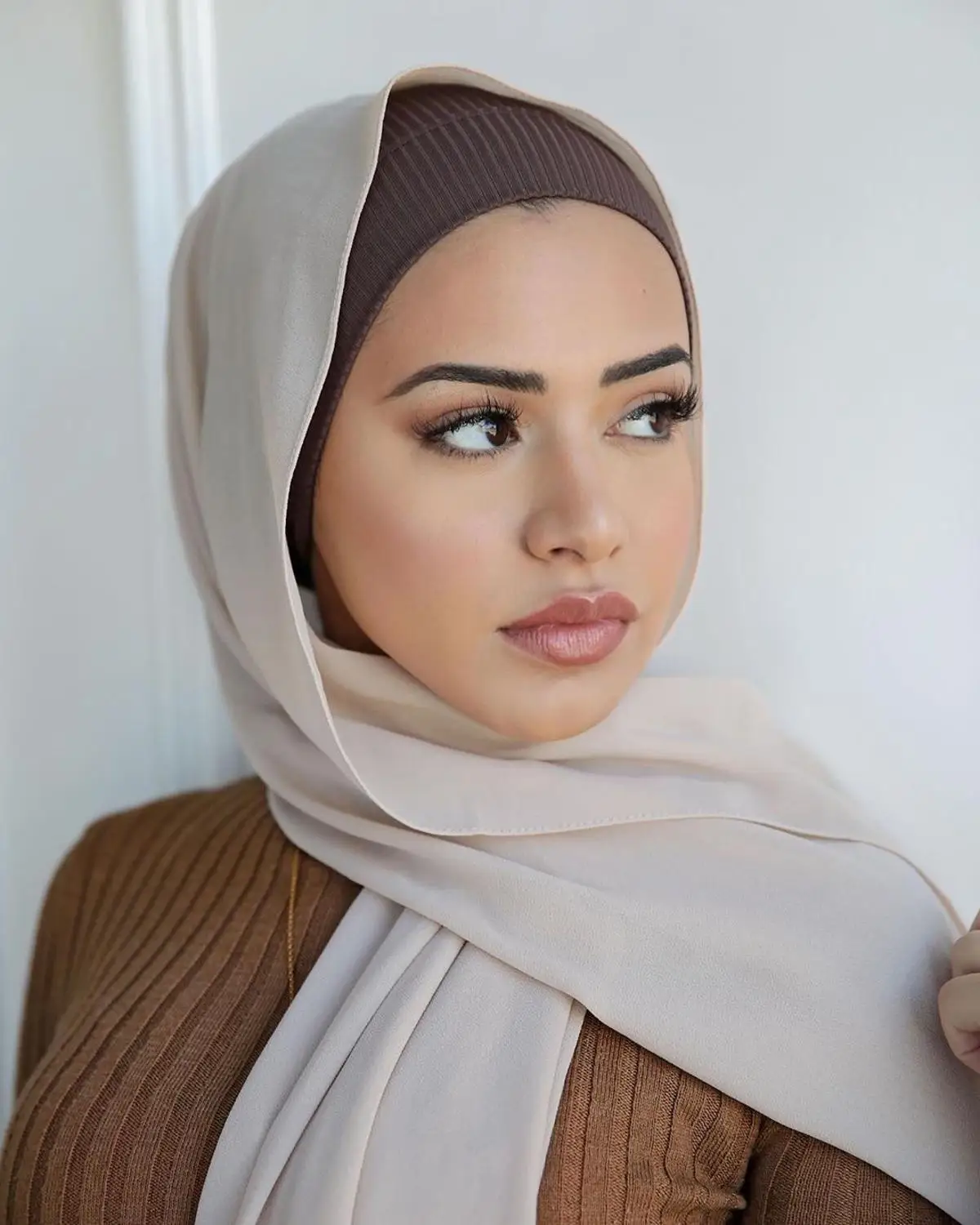 

solid women scarf hijab bubble chiffon silk feeling lady shawls wraps headband neck soft long pashmina foulard scarves 10PC/LOT