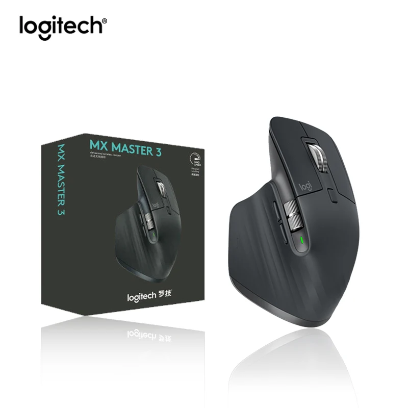 Мышь Logitech MX Master 3 черная беспроводная Bluetooth мышь Офисная с беспроводным