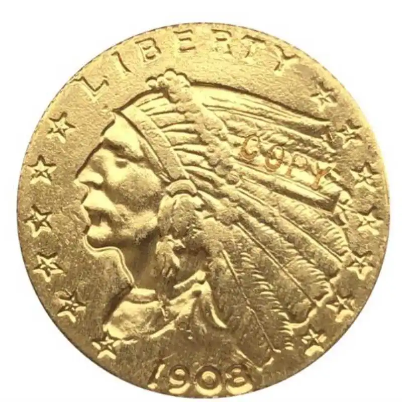 1908 Новые игрушки Серебряная Богиня Свободы 1 доллар США монеты с изображением орла памятная Коллекционная монета - Цвет: 1908