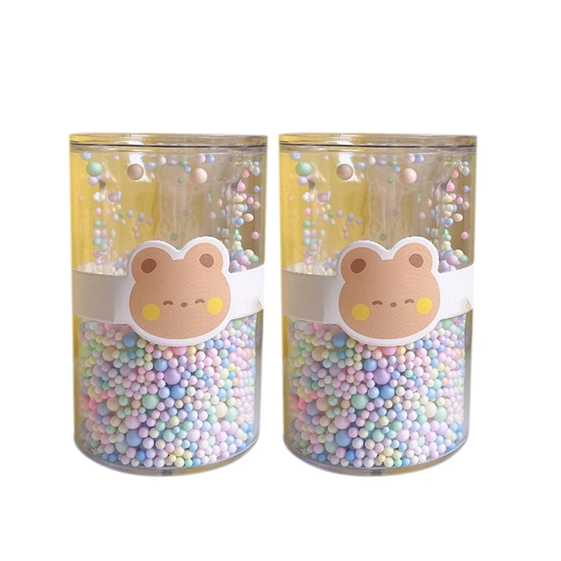 

2 PCS Acrylic Cute Bubble Pen Holder Multi-Purpose Desk Organizer Marker Makeup Brush Storage Holder for Kids