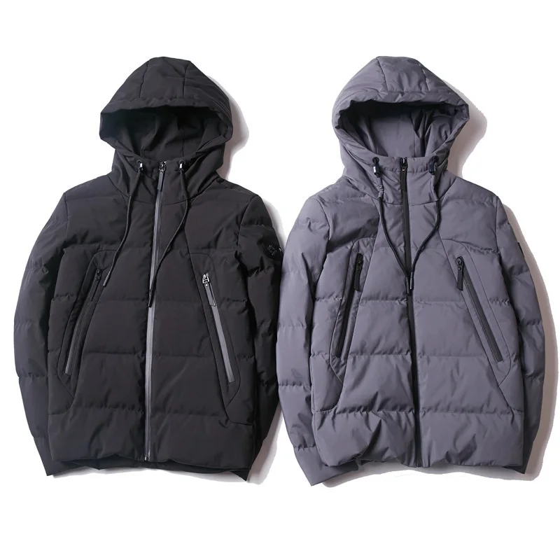 

New winter men's self-cultivation hooded pocket zipper winter coat