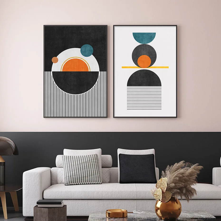 

Modern Abstract Geometry Black Line Posters Canvas Paintings Wall Art Prints Poster Pictures for Living Room Home Decoration