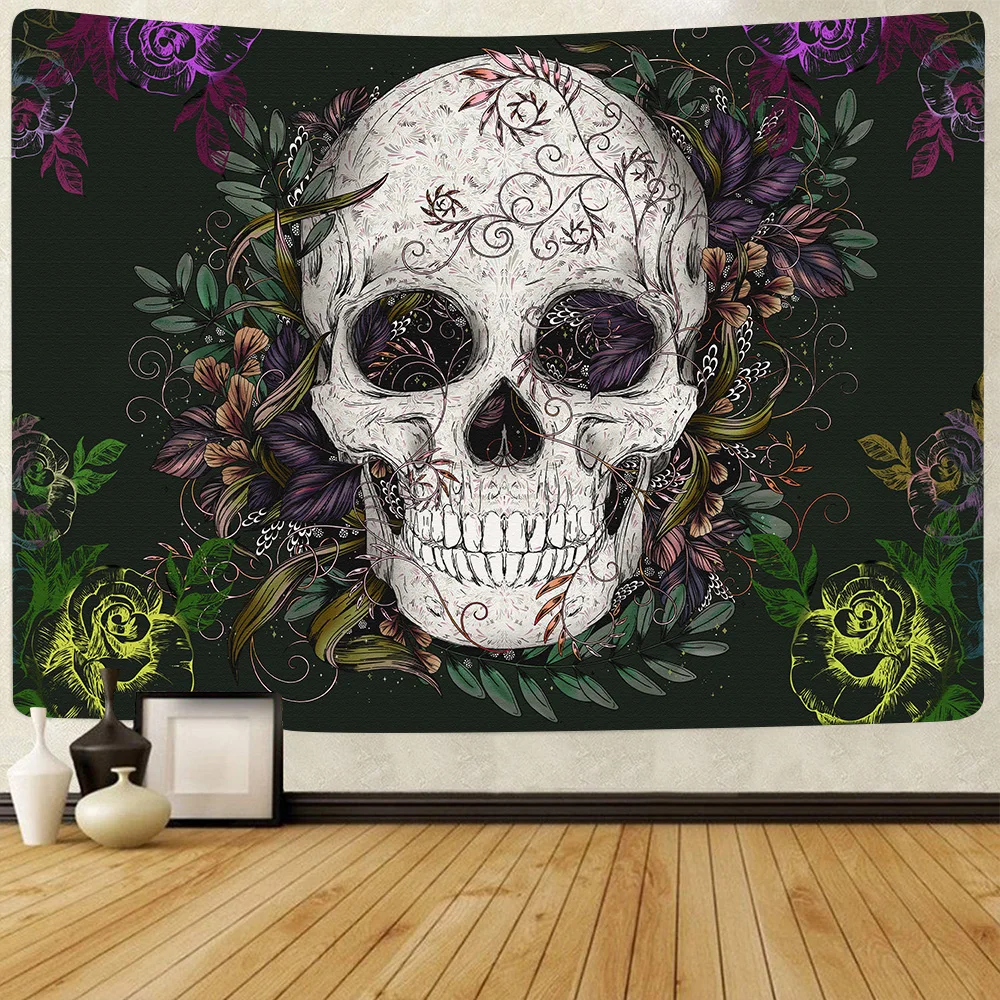Simсант Череп цветочный фотоальбом настенные подвесные гобелены для гостиной