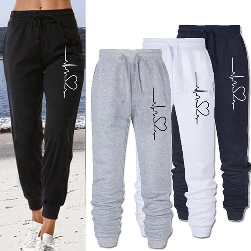 

Loose Sexy High Waist Loose Fleece Sweatpants Trousers With Pockets 2021 Fall Winter Black And White Womens Joggers Sweat Pants