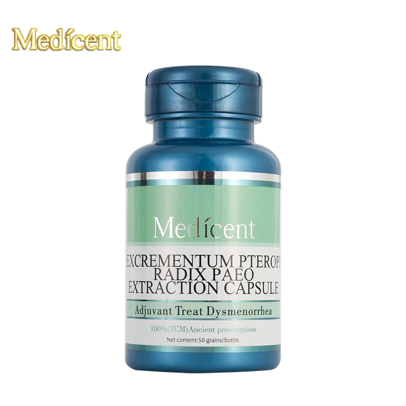 

Medicent Excrementum Pteropi Radix Paeo Extraction Capsule, Adjuvant Help Dysmenorrhea, Help Weak waist and Weak knees, 50pcs