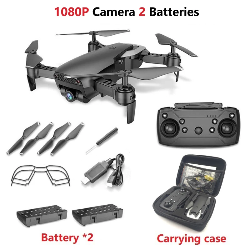 1080P Black 2B CB M69 FPV Радиоуправляемый Дрон с разрешением 720 P Камера HD широкоугольный WiFi Mini Дрон Quadcopter Вертолет складной Квадрокоптер один ключ возврата дроны - Цвет: 1080P Black 2B CB