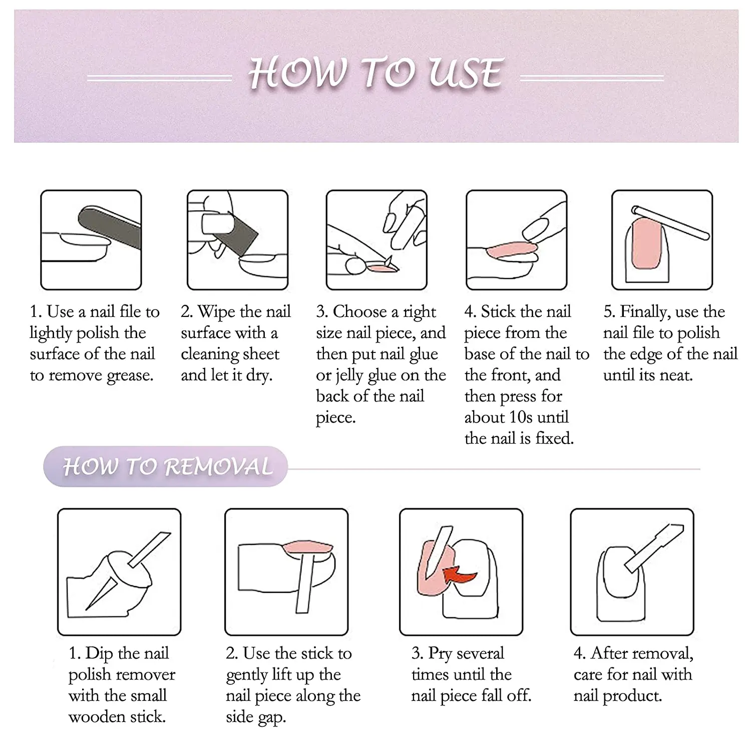 

Matte Coffin Medium Length, 8 Color Reusable Acrylic Short False Nail Art Tips Sets, Solid Color Artificial Fake Nails Kit