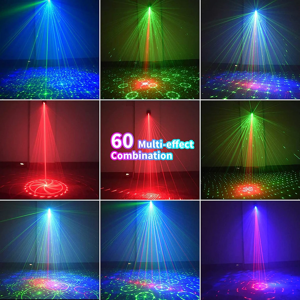 Disco Light Mini USB Charge Strobe Party Stage Lighting Effect Voice Control Laser Projector Lamp for Dance Floor Lights | Освещение