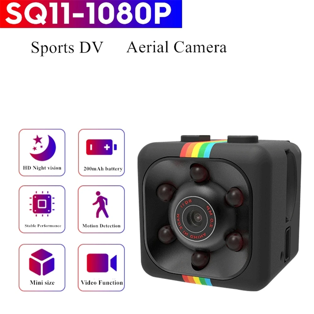 SQ11 мини-камера Спортивная Экшн-камера s HD 1080P Ночная Автомобильная DV-камера DVR