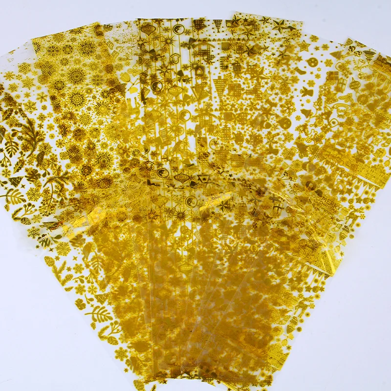 

10 шт., переводная Фольга для дизайна ногтей