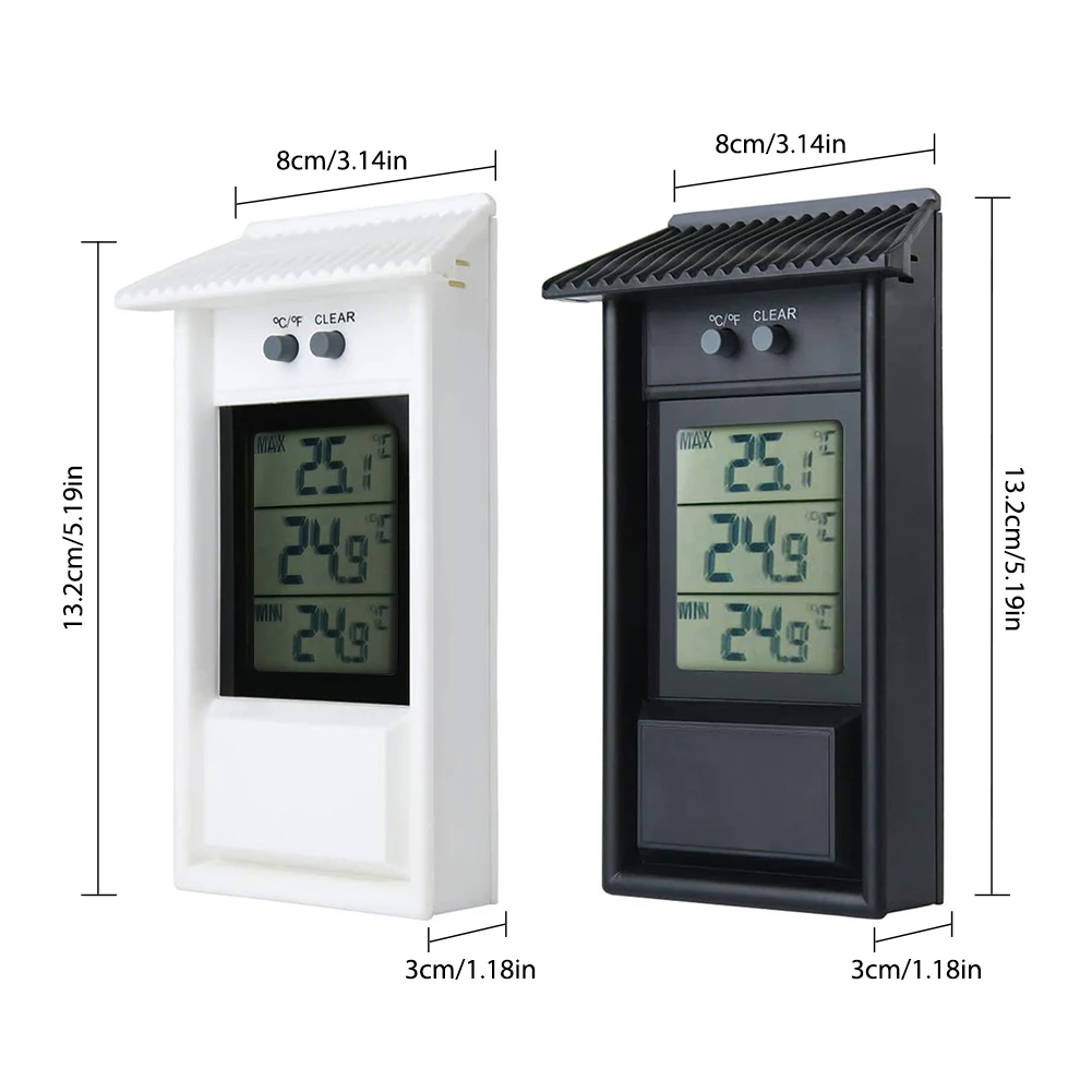 

Thermometer Greenhouse Wall Mount Max Min Digital Growroom Home Temperature LCD Meter Gauge Measurement Analysis Instruments
