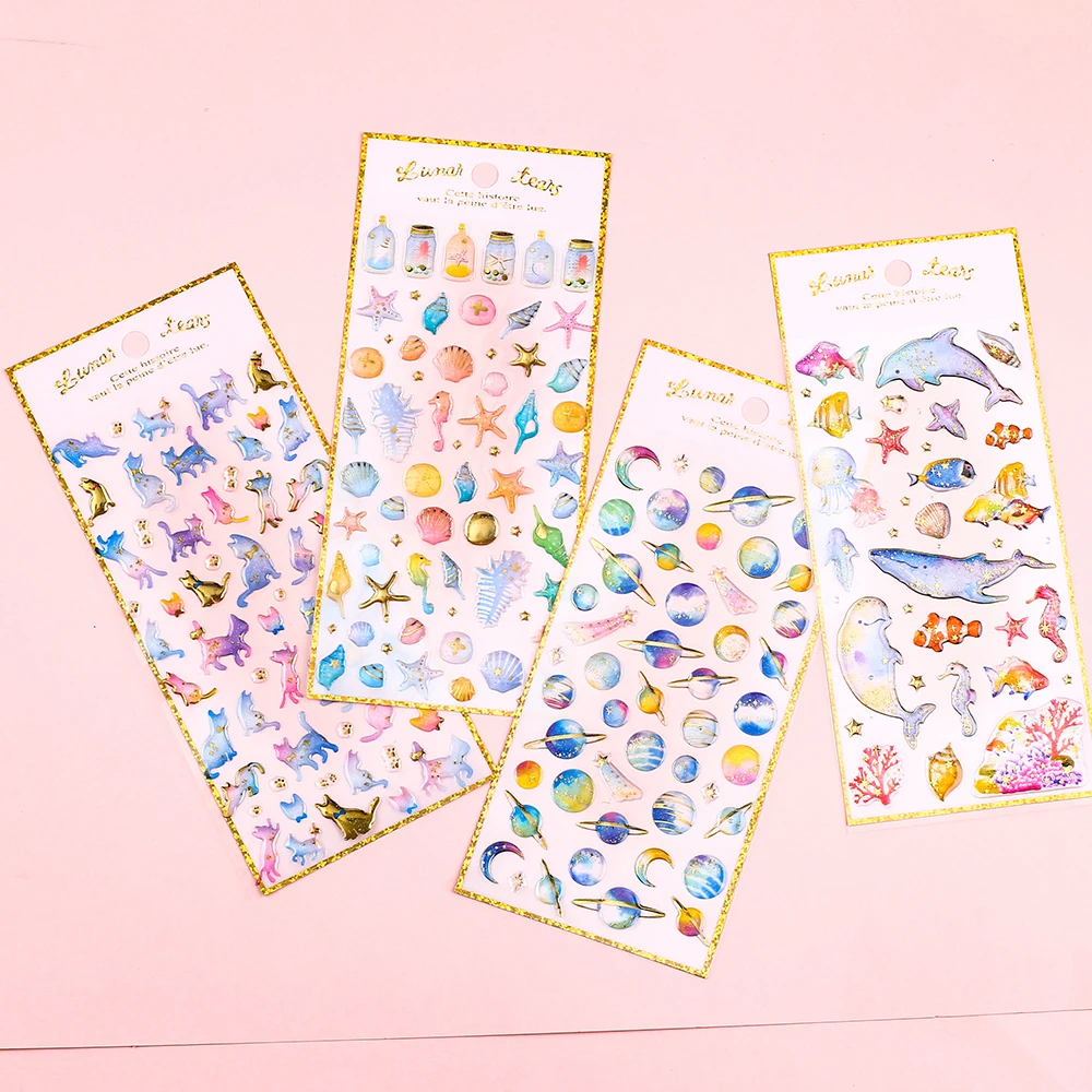 Корейский милый Хрустальный фотопрозрачный кавайный Радужный Единорог Фламинго