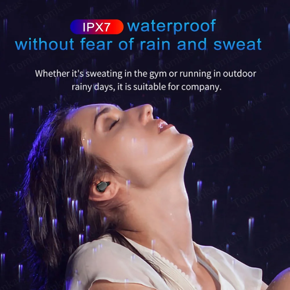 TWS беспроводные наушники светодиодный дисплей 2000 мАч 5 0 Bluetooth водонепроницаемые