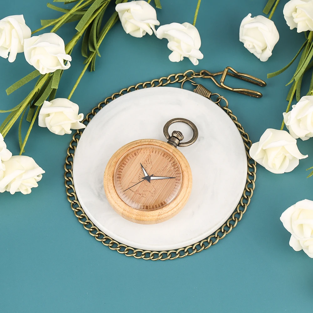 Часы наручные мужские/женские с бамбуковым циферблатом и деревянной