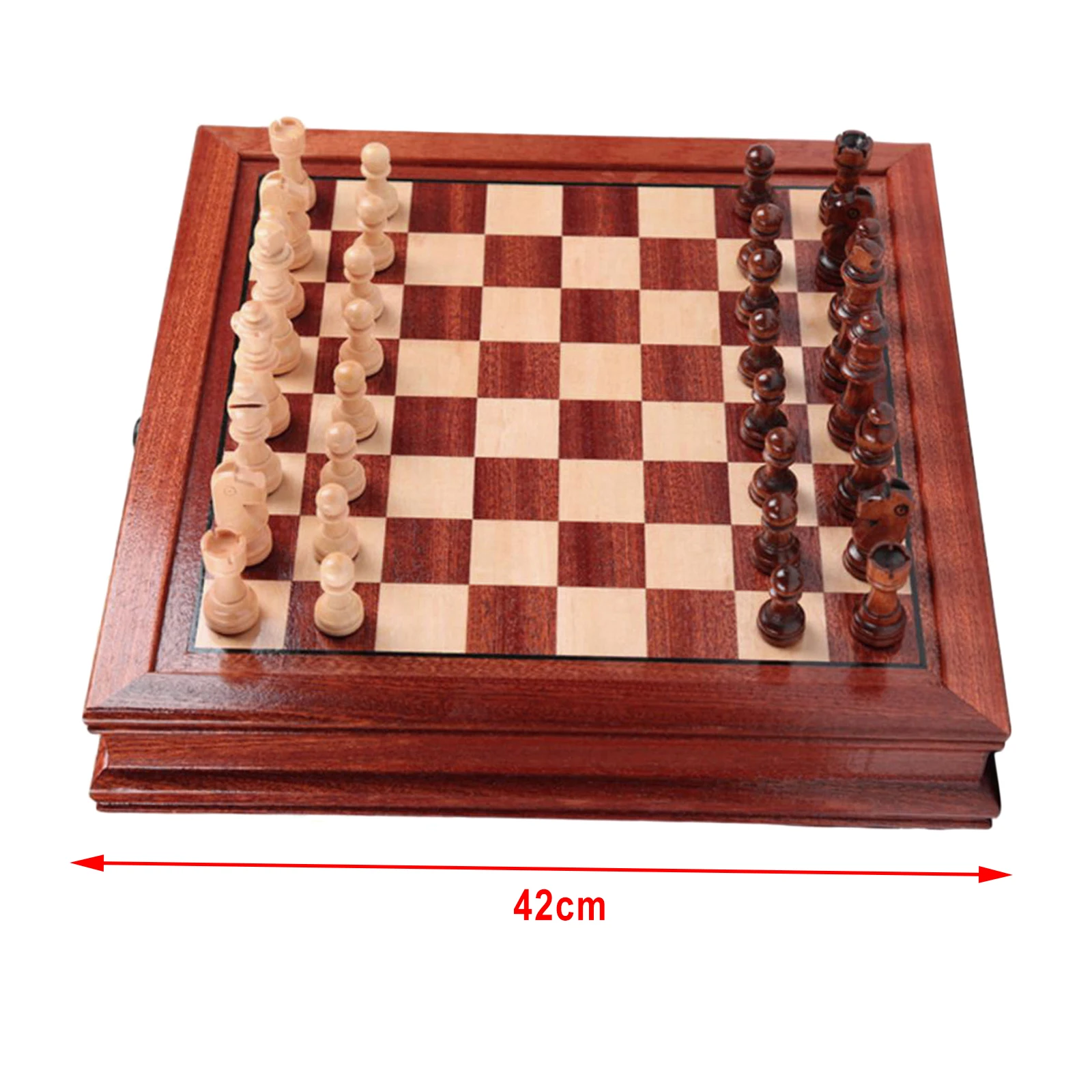 

16.5" HANDMADE TOP QUALITY MAGNETIC WOODEN CHESS SET - BOARD GAME KIDS ADULT