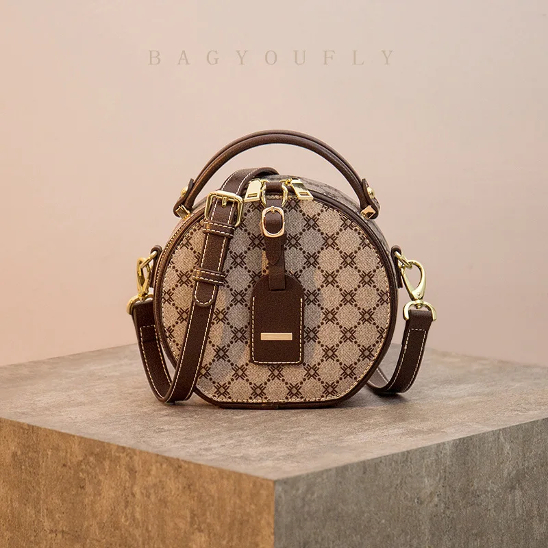 

Round aging female bag messenger retro simple one-shoulder portable female bags