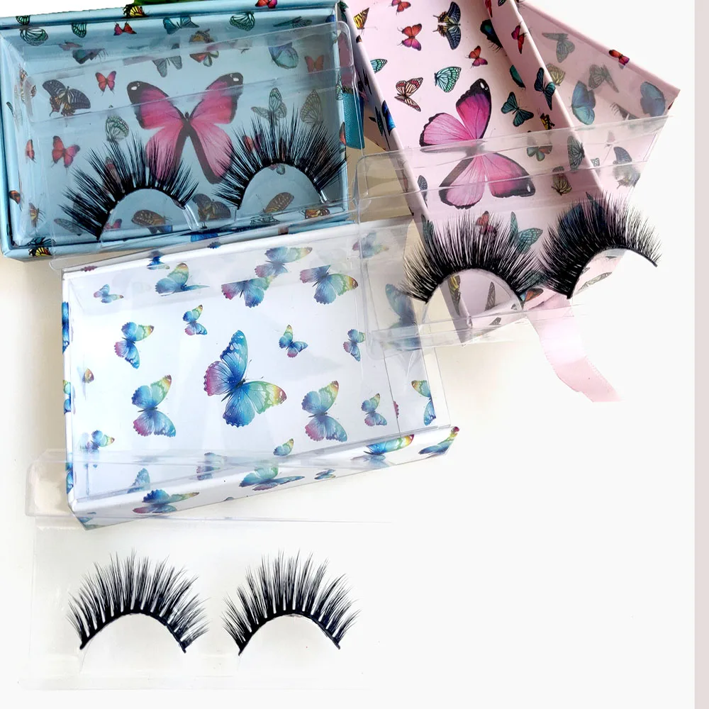D Series Hot-Selling Natural Long False Eyelashes High Quality And Soft Female Makeup Tools 100% Handmade Beauty containment box