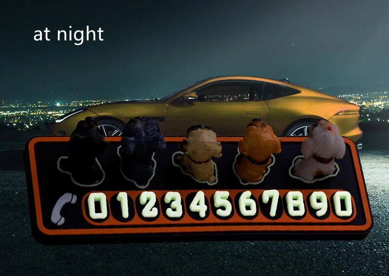 Автомобильная наклейка светящаяся резиновая фототабличка с номером для Audi BMW TOYOTA